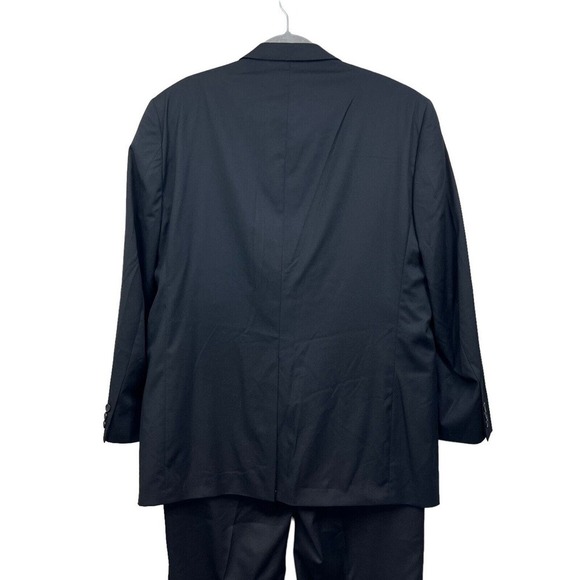 Joseph & Feiss 2 Pcs Suit Jacket Pants 2 Button Vented Cuffed Navy Men Sz 46R - Picture 4 of 13